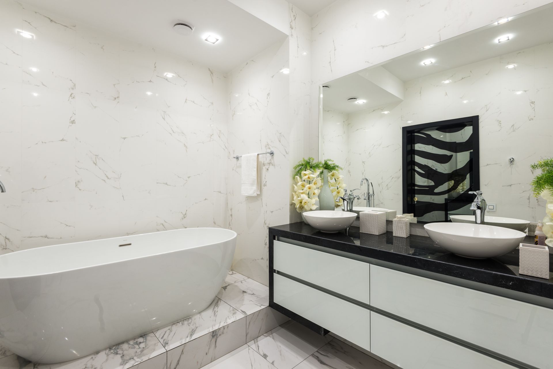 Modern bathroom installed by Fullbore