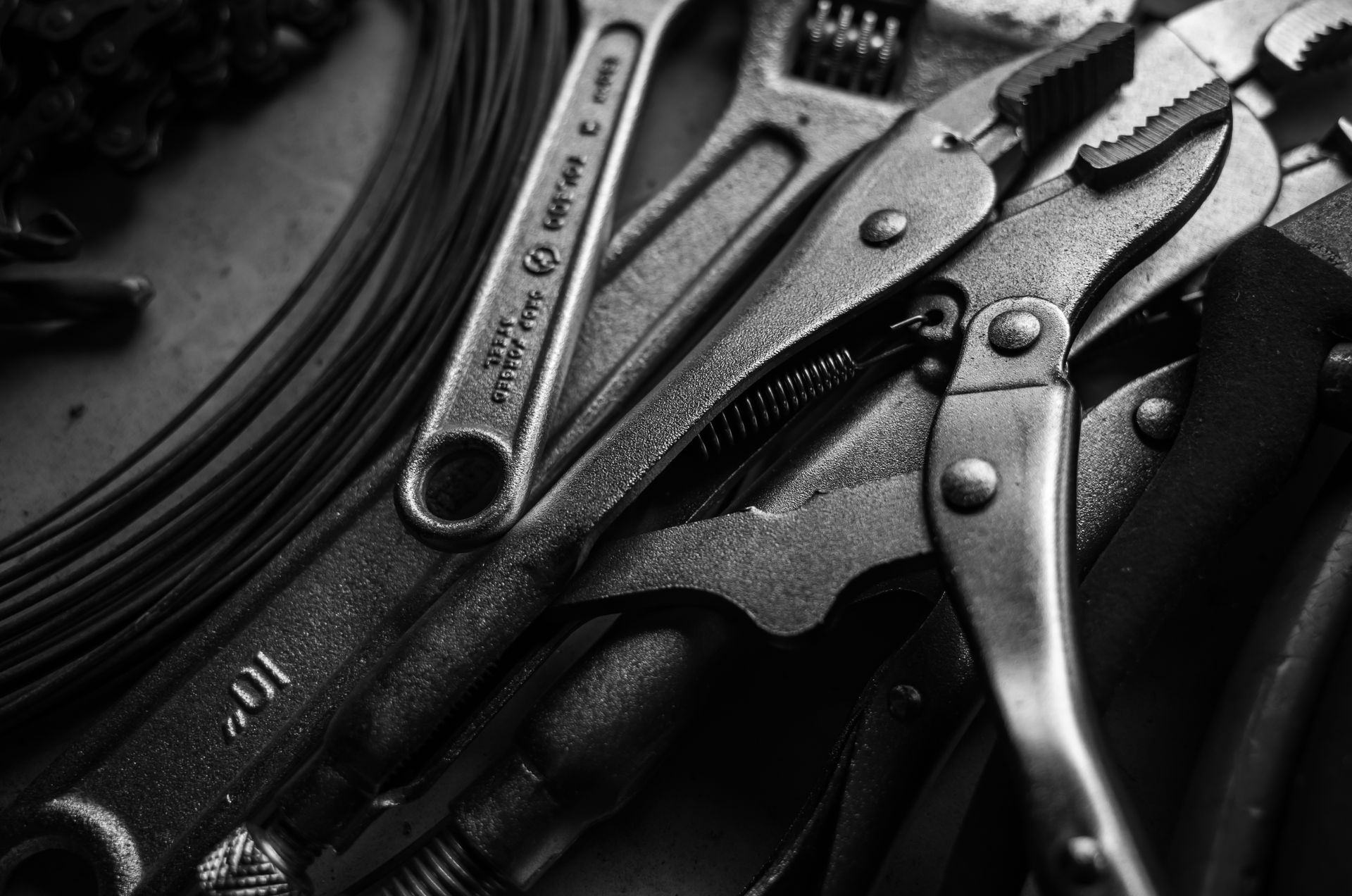 Plumbing tools close-up